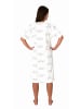 NORMANN Kurzarm Nachthemd Knopfleiste am Hals - 80145 in creme