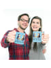 Mr. & Mrs. Panda Plastikbecher Pinguin Pärchen mit Spruch in Eisblau
