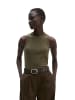 Marc O'Polo Pointelle-Top slim in Mossy Earth