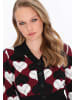 myMo ROCKS Cardigan in black burgundy
