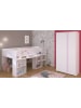 Parisot Kinderzimmer in weiß Set 2-tlg. mit Kleiderschrank und Hochbett 90x200