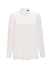 GOLDNER Kurzgröße:  Schlupfbluse mit modischem Kragen in cremeweiß