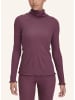 Hessnatur Longsleeve mit Rollkragen in brombeere