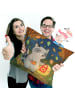 Mr. & Mrs. Panda 40x40 Kissen Waschbär Laterne Design ohne Spruch in Weiß