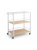 relaxdays Servierwagen in Natur/ Weiß - (B)70 x (H)88 x (T)40 cm