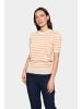 SAINT TROPEZ Strickpullover MilaSZ Gerade Passform in Fog Orange Stripe