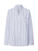 Hanro Longsleeve Loungy Nights in powder blue stripe