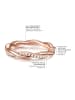Trilani Ring aus Sterling Silber mit Zirkonia in roségold