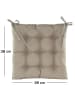 JACK Outdoor Stuhlkissen Sitzkissen 38x38cm Wasserfest in Taupe