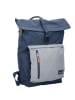 travelite Basics Rollup Rucksack 47 cm Laptopfach in marine-grau