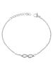 Adeliás Damen Armband – Unendlichkeitszeichen aus Edelstahl 17 cm in silber