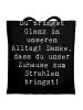 Mr. & Mrs. Panda Tote Bag Spruch Glanz Putzfrau mit Spruch in Schwarz