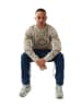 HONESTY RULES Strick " Jacquard Knitter II " in stone-grey