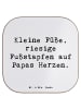 Mr. & Mrs. Panda Bierdeckel Spruch Baby Herzabdrücke mit Spruch in Weiß