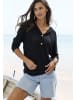 LASCANA Kapuzenshirt in schwarz