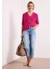 Street One Kurzarm Cardigan mit V-Neck und Struktur in Rosa