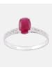Diamant L'éternel Ring aus 375 Weißgold mit 1.2 Karat Diamant mit Rubin