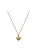 faina Women Chain Necklace With Heart Pendant in Gold