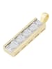 Adeliás Damen Anhänger aus 925 Silber mit Zirkonia in gold