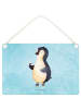 Mr. & Mrs. Panda Wanddeko Pinguin Marienkäfer ohne Spruch in Eisblau
