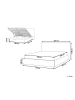Beliani Bettgestell LAVAUR in Beige - (W) 203 x (H) 100 x (L) 220 cm