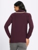 Sieh an! Rollkragen-Pullover in burgund-beige