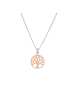 Alexander York Kette mit Anhänger TREE OF LIFE rosé-gold in 925 Sterling Silber, 2-tlg.