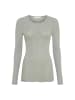 Seamless Basic Hemd Cotton Granddad in Grey Melange