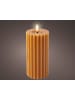 LUMINEO LED Wachskerze 17,3 x 7,5 cm in Orange