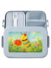 Mr. & Mrs. Panda Bentobox Biene Blume Design ohne Spruch in Blau Pastell