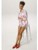 Aniston CASUAL Shorts in weiß-hellblau-rot-rosa