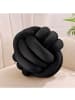relaxdays Knotenkissen in Schwarz - Ø 25 cm