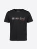 KOROSHI Crew t-shirt baumwolle druck-emb in Schwarz
