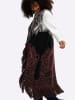 sheego by Joe Browns Fransenweste in schwarz-rotbraun-gemustert