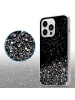 cadorabo Hülle für Apple iPhone 13 PRO MAX Glitter in Schwarz mit Glitter