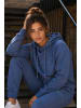 Reichstadt Damen Relaxed Fit Hoodie Marken-Stick in Dark Blue