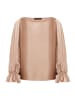 Betty Barclay Satin-Bluse mit U-Boot-Ausschnitt in Macchiato