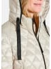 GOLDNER Kurzgröße:  Winterjacke mit Metallic-Glanz in stein