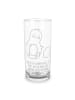 Mr. & Mrs. Panda Wasserglas Avocado Kern rollt mit Spruch in Transparent