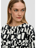 s.Oliver BLACK LABEL Bluse 3/4 Arm in Schwarz-weiß