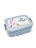 Mr. & Mrs. Panda Vesperbox Einhorn Vegan Design mit Spruch in Blau Pastell
