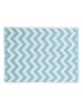 Framsohn 2er Set: Zwirnfrottier Badematte "Chevron" in blau (L) 70 x (B) 50 cm
