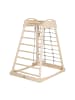 roba Montessori Indoor Spielturm, Holz, mit Rutsche, Netz & Turnringen