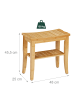 relaxdays Badhocker in Natur - (B)48 x (H)45,5 x (T)25 cm