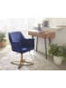 KADIMA DESIGN Schreibtischstuhl Dunkelblau Samt Design Drehstuhl mit Lehne, in Blau