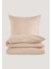 Hessnatur Hessnatur Bettwäsche Set SILKY TOUCH aus TENCEL™ Lyocell und Bio-Baumwolle in cremerosa