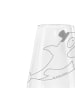 Mr. & Mrs. Panda Weißwein Glas Orca Zylinder ohne Spruch in Transparent