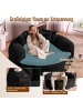 ABRIHOME Sitzsack in Schwarz Cord mit Armlehnen und Rückenkissen