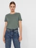 Vero Moda 2er Pack Basic T-Shirt VMPAULA in Schwarz-Khaki