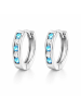 schmuck23 Creolen 925 Silber Zirkonia 0,3 cm x 1,2 cm